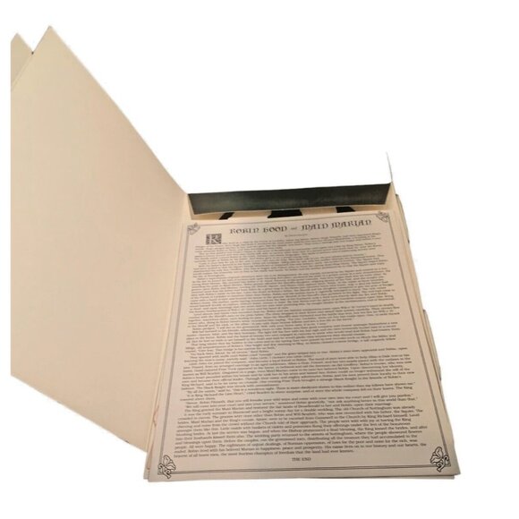 Vtg Rare PECK-GANDRE Paper Dolls ROBIN HOOD & MAID MARIAN Friar Tuck Little John - Picture 2 of 10